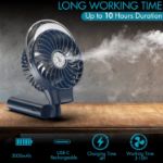 Amacool Bladeless Neck Fan Portable Personal Fan 5000mAh Battery Operated Wearable Cooling Fan	