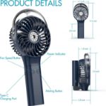 Amacool Bladeless Neck Fan Portable Personal Fan 5000mAh Battery Operated Wearable Cooling Fan	