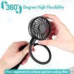 COMLIFE Portable Neck Fan, 2600mAh Battery Operated Ultra Quiet Hands Free USB Fan with Strong Wind, 360° Adjustable High Flexibility Wearable Personal Fan