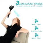 COMLIFE Misting Baby Stroller Fan, 270° & 360° Pivoting Portable Fan, Battery Operated USB Fan, Handheld Misting Fan