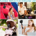 COMLIFE Misting Baby Stroller Fan, 270° & 360° Pivoting Portable Fan, Battery Operated USB Fan, Handheld Misting Fan