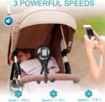 Comlife Auto Oscillating Stroller Fan, Battery Operated Fan, Portable Fan with Flexible Tripod, Ultra Quiet USB Desk Fan for Stroller